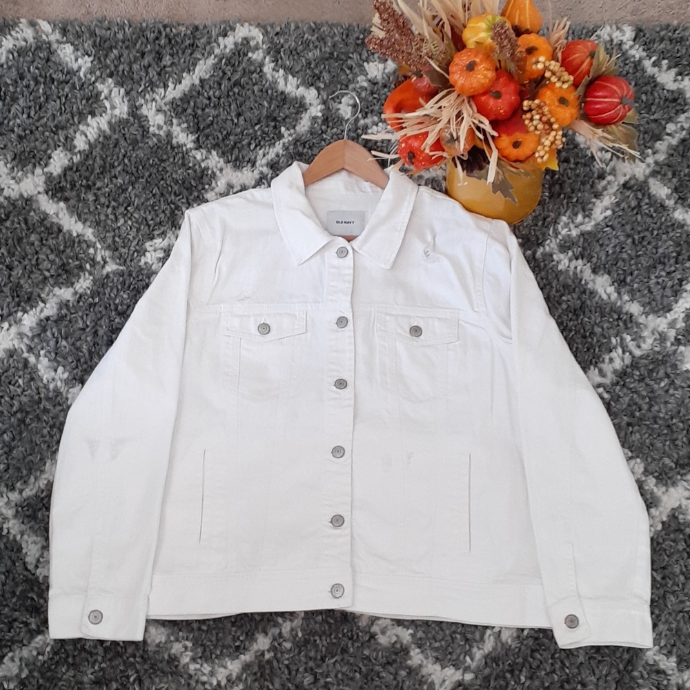 Old Navy White Jean Jacket